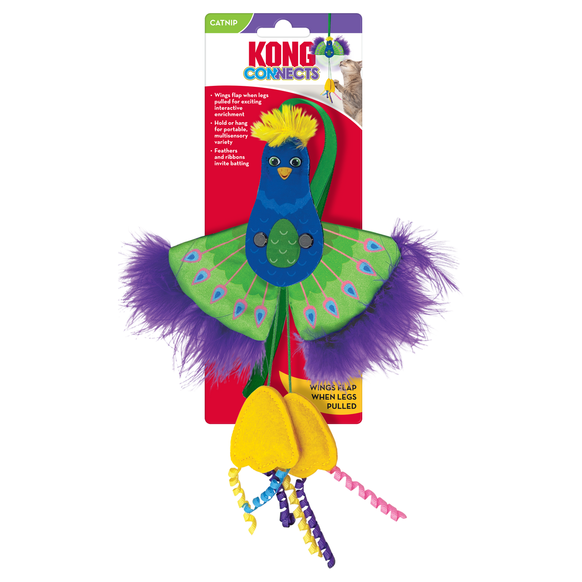 KONG Connects Peacock Cat Toy (One Size)