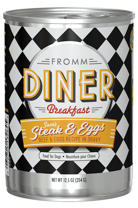 Fromm Diner Breakfast Sam's Steak & Eggs Beef & Eggs Recipe in Gravy for Dogs (12.5 oz)