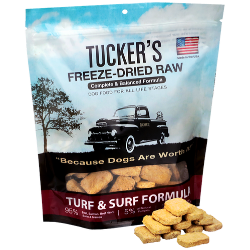 Tucker's Freeze-Dried Raw Turf & Surf Dog Food (14 oz)