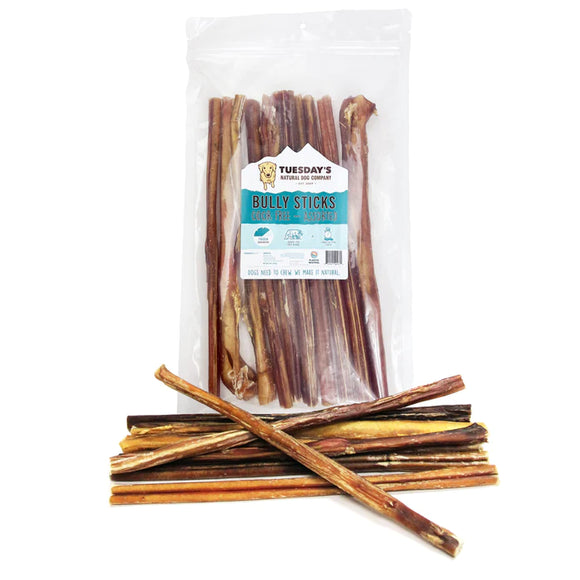 Tuesday's Natural Dog Company Odor Free Bully Sticks 12