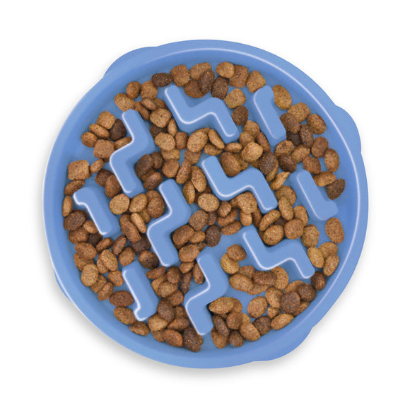 Outward Hound Fun Feeder Slo Bowl Blue Slow Feed Bowl