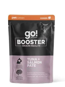 Petcurean Go! Solutions Booster Tuna + Salmon Pâté for Brain Health Wet Cat Food (2.5 oz)