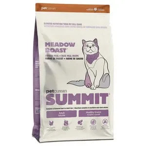 Petcurean Summit Meadow Roast Chicken Meal + Duck Meal Recipe for Adult Cats