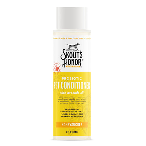 Skout's Honor PROBIOTIC CONDITIONER FOR DOGS & CATS (Honeysuckle 16 oz)