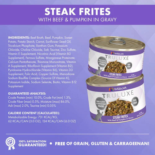 Weruva Truluxe Steak Frites Canned Cat Food