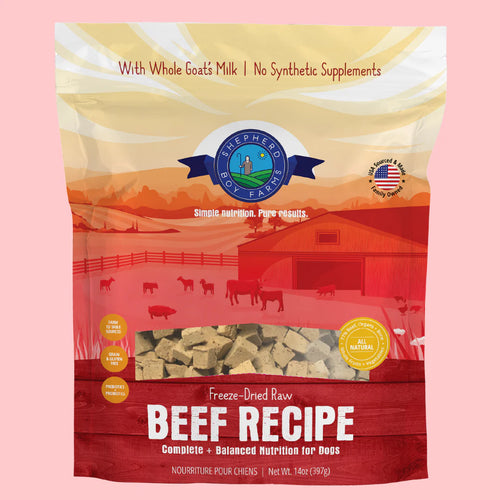 Shepherd Boy Farms Freeze-Dried Beef Recipe For Dogs (14 oz)