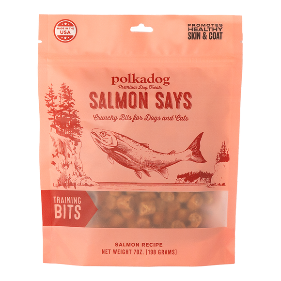 Polkadog Salmon Says (Bits) Dog Treats (12 oz)