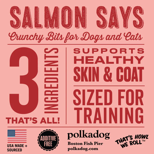 Polkadog Salmon Says (Bits) Dog Treats (7oz)