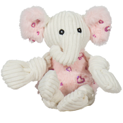 HuggleHounds Valentina Elephant Knottie Plush Dog Toy Valentine's Day 2024