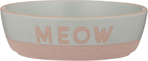 Mason Cash Meow Cat Bowl 5.1 10.1oz Green & Tan