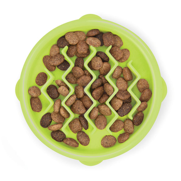 Catstages Kitty Slow Feeder Cat Bowl Green XS