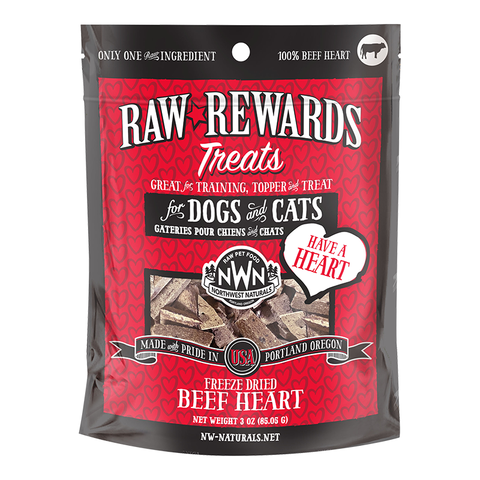 Northwest Naturals Freeze Dried Beef Heart Treats for Cats and Dogs