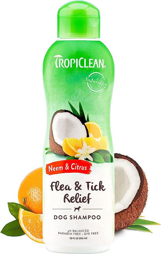 Tropiclean Neem Flea and Tick Shampoo for Dogs