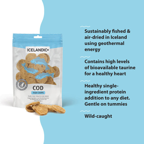 Icelandic+ Cod Fish Chips Dog Treats