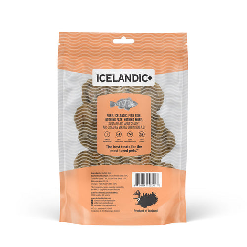 Icelandic+ Redfish Skin Rolls Dog Treats (3-oz)