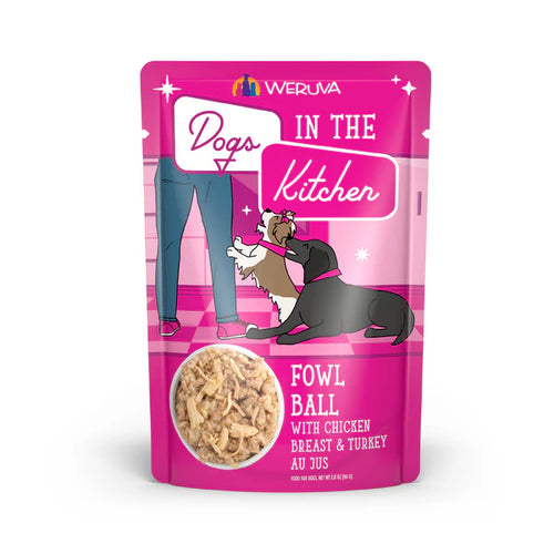 Weruva Dogs in the Kitchen Fowl Ball with Chicken & Turkey Au Jus Canned Dog Food