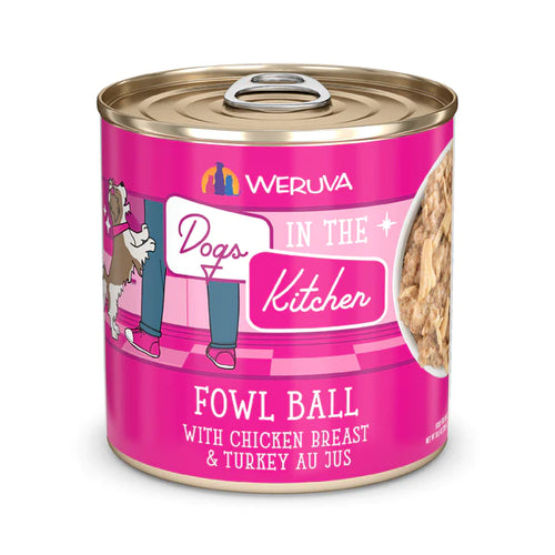 Weruva Dogs in the Kitchen Fowl Ball with Chicken & Turkey Au Jus Canned Dog Food