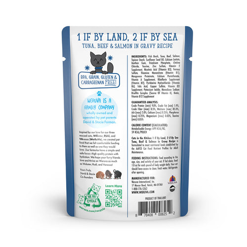 Weruva Cats In the Kitchen 1 If by Land 2 If by Sea Pouches Wet Cat Food (3-oz, single pouch)