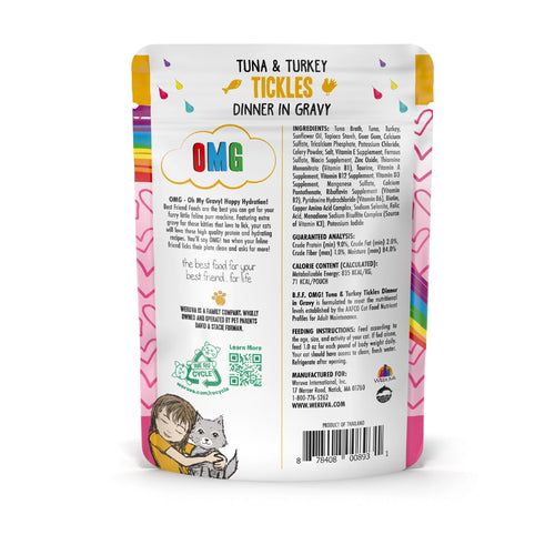 Weruva BFF Tuna & Turkey Tickles Recipe Pouches Wet Cat Food (3-oz, single pouch)