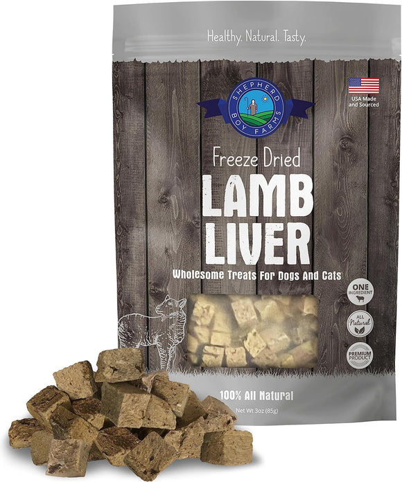 Shepherd Boy Farms Lamb Liver Raw Freeze Dried Dog Treats (3 oz)
