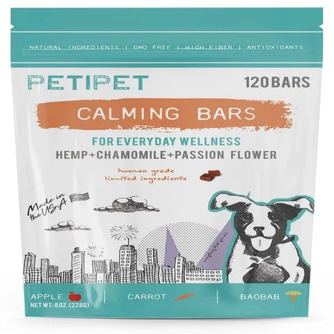 PETIPET Calming Bars Hemp & Chamomile Dog Supplement
