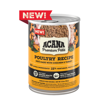 ACANA Premium Pate Poultry Recipe with Bone Broth Canned Dog Food