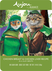 Aujou By RAWZ Chicken Breast & Chicken Liver Recipe Wet Cat Food