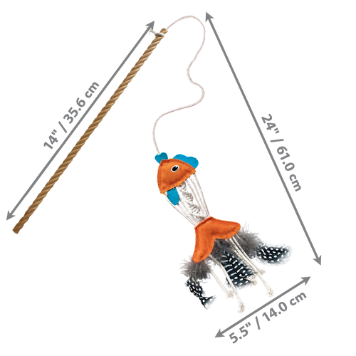 KONG Naturals Teaser Fish Cat Toy