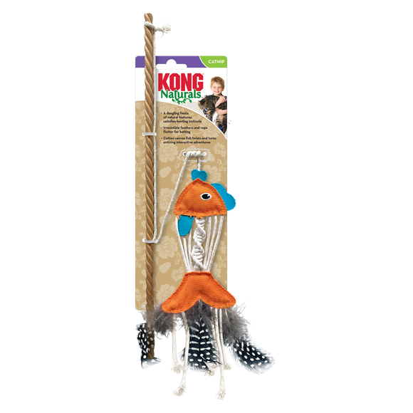 KONG Naturals Teaser Fish Cat Toy
