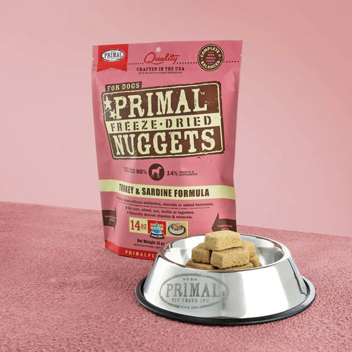 Primal Pet Foods Canine Turkey & Sardine Freeze-Dried Nuggets