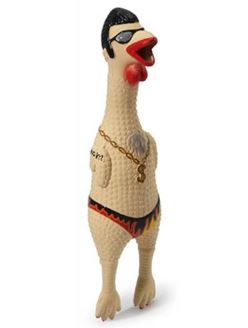 Charming Pet Squawkers Earl Latex Rubber Chicken Interactive Dog Toy (Large)