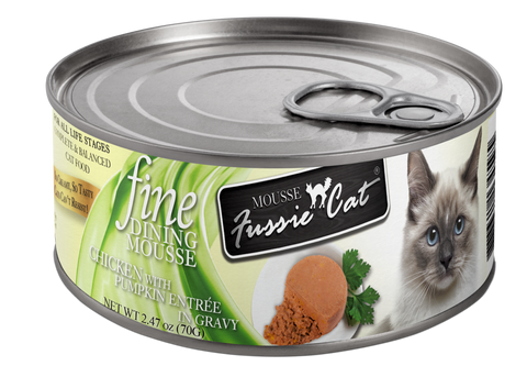 Fussie Cat Fine Dining Mousse Chicken & Pumpkin Canned Cat Food