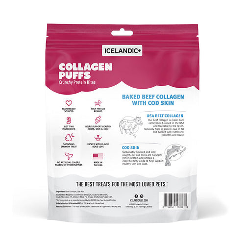 Icelandic+™ Beef Collagen Puffs with Cod Skin Treats for Dogs 1.3oz