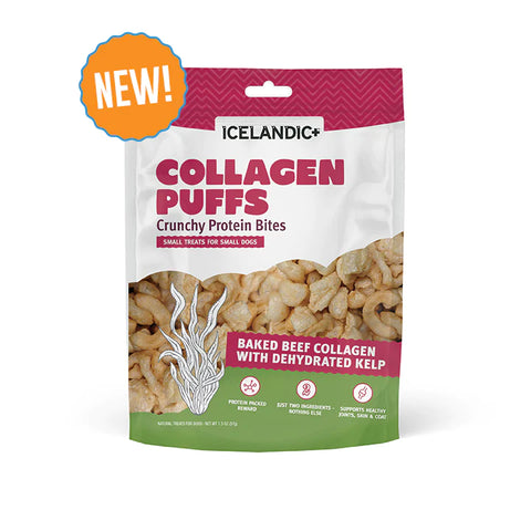 Icelandic+ Beef Collagen Puffs with Kelp Treats for Small Dogs