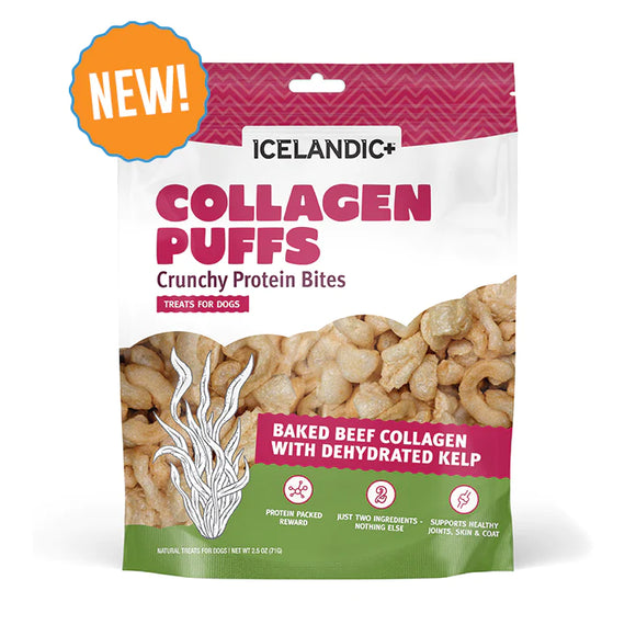 Icelandic+ Beef Collagen Puffs with Kelp Treats for Dogs