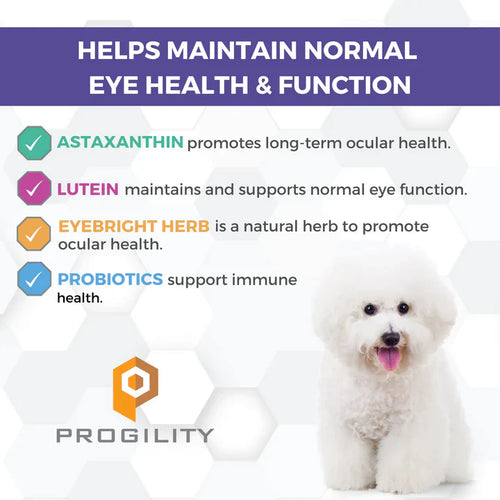 Nootie Progility Tear Stain Eye Support Soft Chew Supplement for Dogs (80 Soft Chews)