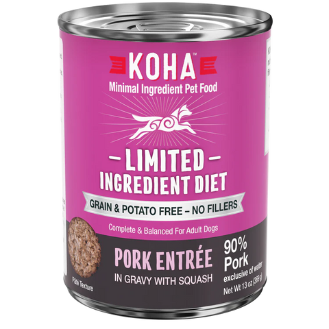 Koha LID Pork Entree Canned Dog Food