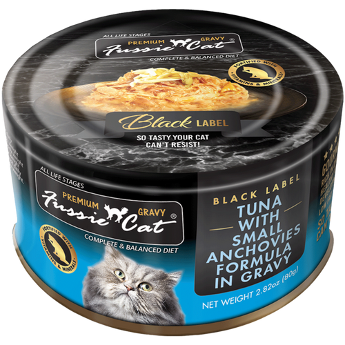 Fussie Cat Tuna with Small Anchovies Formula in Gravy (2.82 oz (80g))