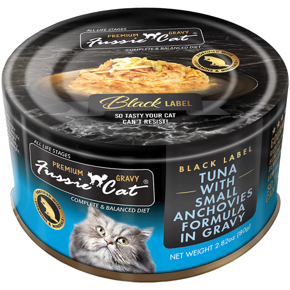 Fussie Cat Tuna with Small Anchovies Formula in Gravy (2.82 oz (80g))