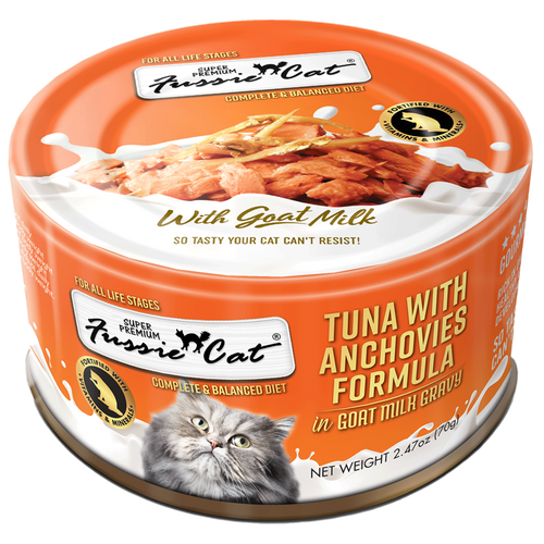 Fussie Cat Tuna & Anchovies In Goat Milk Gravy Canned Cat Food