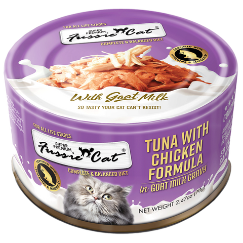 Fussie Cat Tuna & Chicken In Goat Milk Gravy Canned Cat Food
