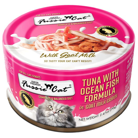 Fussie Cat Tuna & Oceanfish In Goat Milk Gravy Canned Cat Food