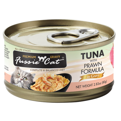 Fussie Cat Tuna & Prawn In Gravy Canned Cat Food
