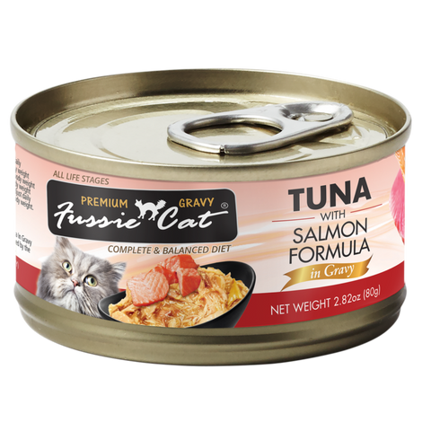 Fussie Cat Tuna & Salmon In Gravy Canned Cat Food