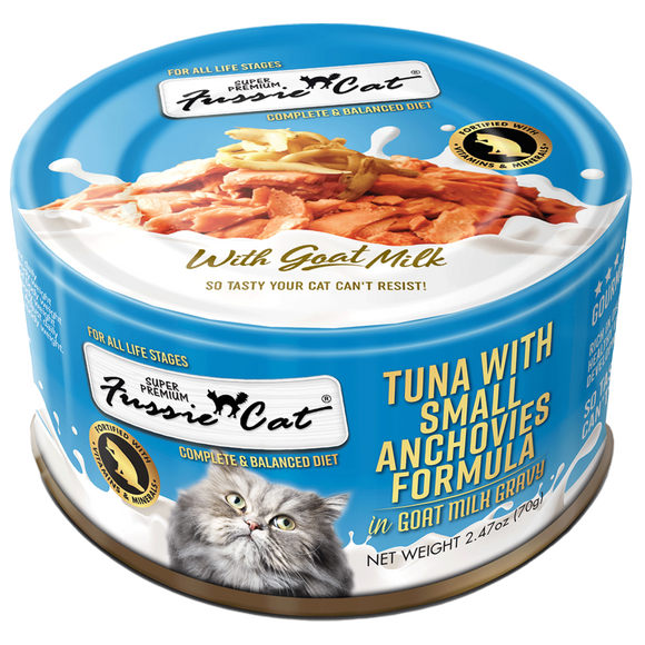 Fussie Cat Tuna & Small Anchovies In Goat Milk Gravy Canned Cat Food