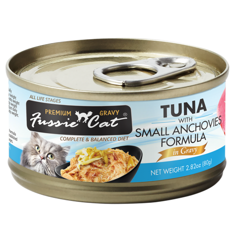 Fussie Cat Tuna & Small Anchovies In Gravy Canned Cat Food
