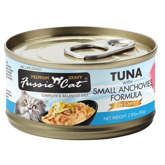 Fussie Cat Tuna & Small Anchovies In Gravy Canned Cat Food