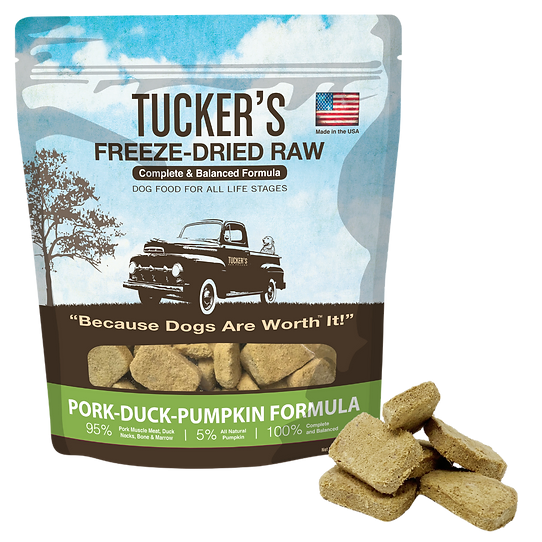 Tucker's Freeze Dried Pork-Duck-Pumpkin Dog Food (14 oz)