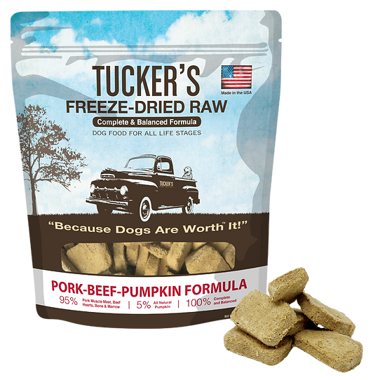 Tucker's Pork, Beef & Pumpkin Freeze Dried Raw Dog Food