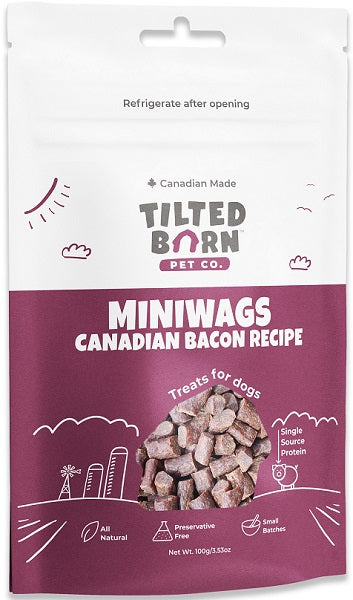 Tilted Barn Pet Company Miniwags Canadian Bacon Recipe Dog Treats